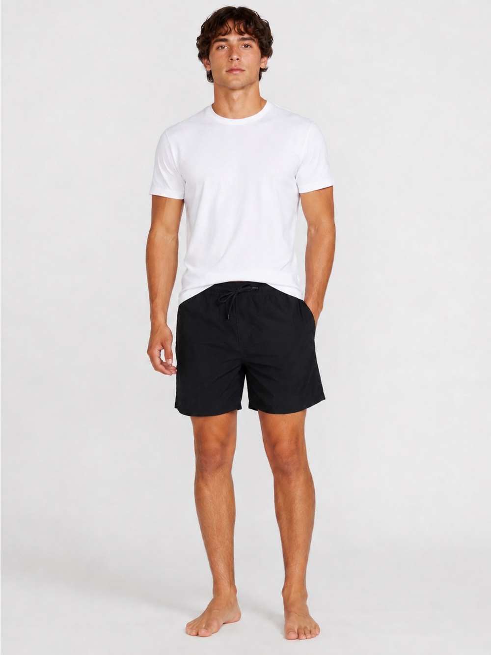 Volcom True To This Black Swim Trunks Board Shorts Drawstring Men’s S